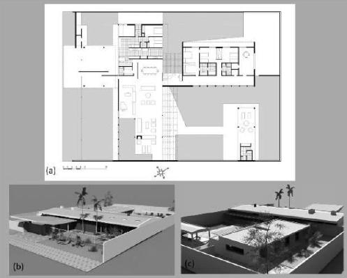 1 O CENÁRIO - as casas e sua implantação ana elísia da costa rino levi e a espacialidade virtual Organização em alas estreitas e horizontalizadas, cuja disposição no lote configura vazios ou pátios