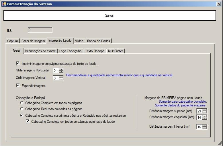 Cadastros de textos para Laudo Cadastros de frases para o Laudo Parametrização de