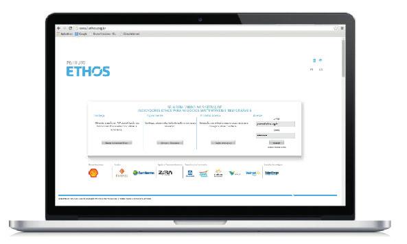 SISTEMA ON-LINE O uso do sistema on-line dos Indicadores Ethos para Negócios Sustentáveis e Responsáveis é exclusivo para empresas associadas ao Instituto Ethos, que podem utilizá-lo na forma