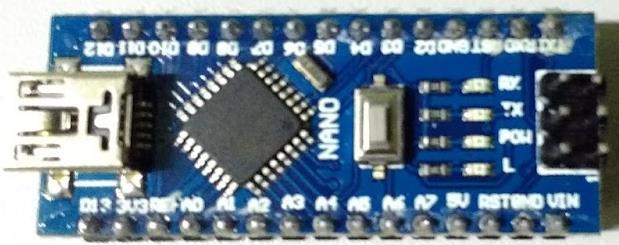 1.1. Arduino Nano Características Composto por 6 tipos de pinos: Pinos de controle RST (reset), REF (tensão de referência); Pinos de energia VCC (5V), GND (terra ou negativo da bateria), VIN