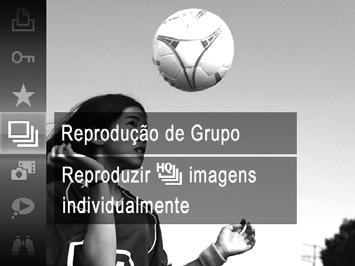 Ver Imagens Individuais de um Grupo Fotografias As imagens agrupadas captadas no modo (pág.