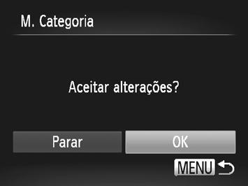 Categorias de Imagem Escolher Imagens Individualmente Escolha [Selecção]. Execute o passo 2 da pág. 173, escolha [Selecção] e prima o botão m. Escolha uma imagem.