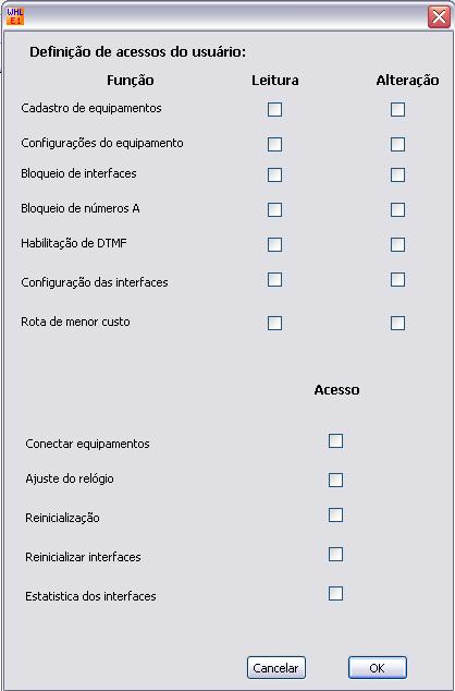 2.5. DETERMINAÇÃO DAS PERMISSÕES DE ACESSO O recurso de permissão de acesso só pode ser utilizado pelo administrador.