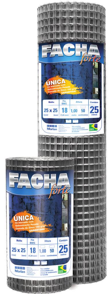 Veja algumas de suas vantagens: Fachaforte é fabricada com fios de diâmetro 1,24 mm, o que