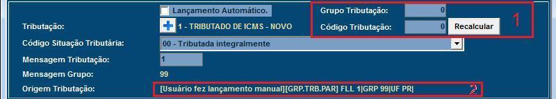 Imagem 5 Valor Base de Calculo Lançamento Manual Como já informado acima, é possível fazer o lançamento manual dos tributos, basta desmarcar