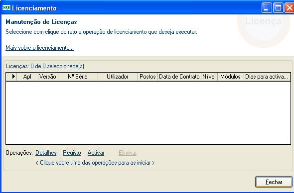 O registo de licenças poderá ser efectuado de duas formas: Via Internet: indicando o código de