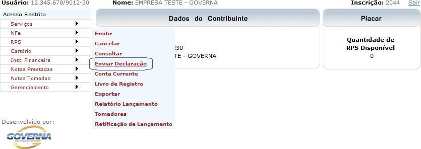 Após gerado o DAM(Guia de Recolhimento) ou efetuado o pagamento do Imposto, a NFS-e somente poderá ser cancelada por meio de processo administrativo. Atenção!