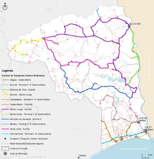 Transporte público e partilhado Linhas de TCR População