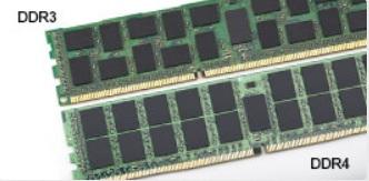 Figura1. Diferença do entalhe Espessura aumentada Os módulos da DDR4 são ligeiramente mais grossos que os da DDR3, para acomodar mais camadas de sinal. Figura2.