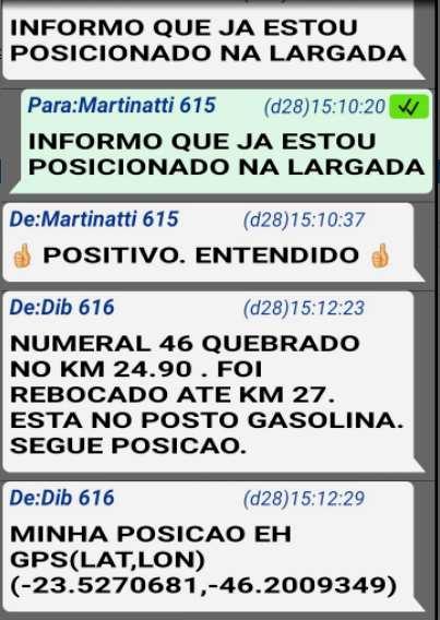 Histórico de mensagens O app é um aplicativo de mensagens e naturalmente todas as mensagens ficam arquivadas para consulta posterior.