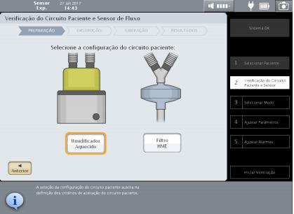 Testando o circuito Selecione sistema do