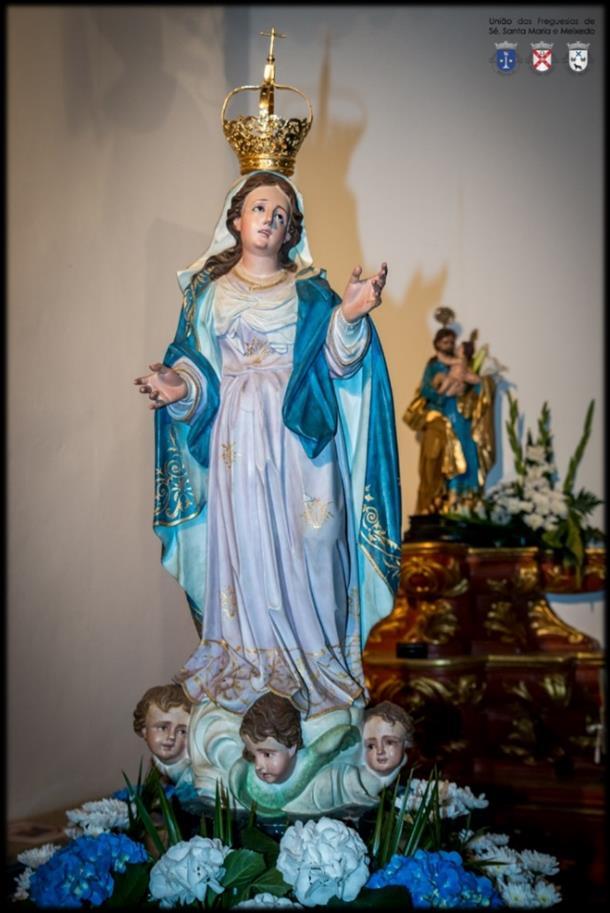 Figura 1: Imagem da Nossa Senhora do Sardão, nas comemorações do dia da Freguesia de Santa Maria, a 15 de Agosto de 2017. UFSSMM.