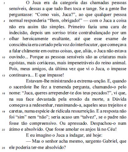 Mário Quintana Prosa & Verso Porto Alegre: Globo, 1978, p 65 (com adaptações) Ainda a respeito das estruturas linguísticas do texto CB1A1AAA, julgue o próximo item. Se, após animal (l.