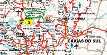 Figura 88: Recorte Mapa Viário do RS Fonte: DAER/RS 3.10.3 Aspectos Físicos e Ambientais 3.10.3.1 Clima A região sul do Brasil possui o maior grau de unidade climática.