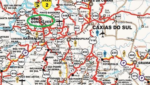 57Km) ao Norte, Garibaldi (distância de 11Km) e Farroupilha (distância de 24Km) ao Sul, Monte Belo do Sul (distância de 16Km) e Santa Tereza (distância de 28,4Km) a Oeste, a Leste com o recém