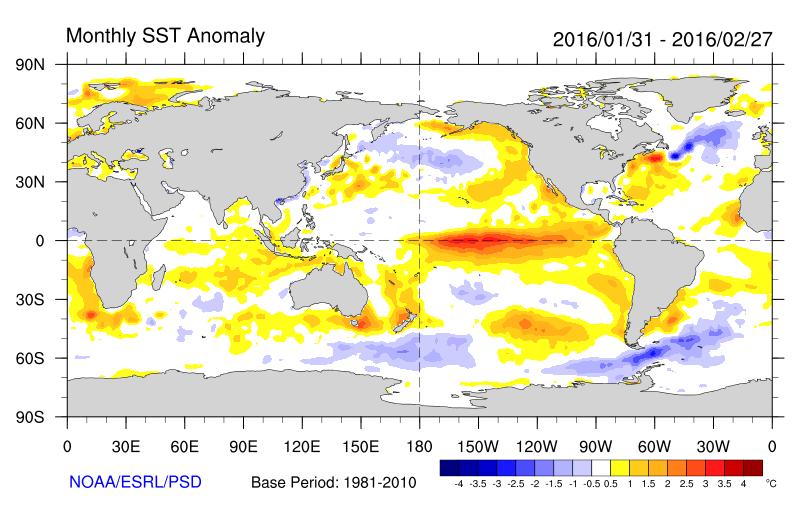 ANÁLISE DAS CONDIÇÕES HIDROMETEREOLÓGICAS 1 - Climatologia As condições da Temperatura da Superfície do Mar TSM