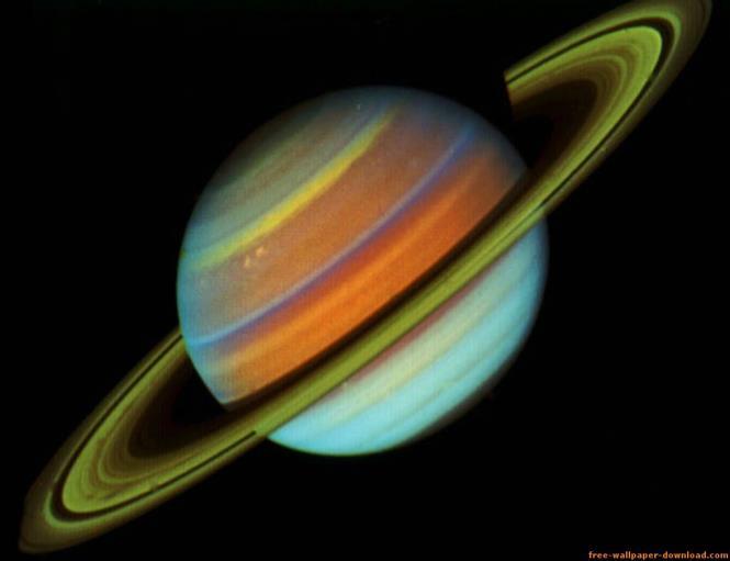 Saturno é um grande planeta gasoso.