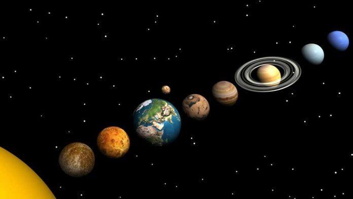O Sistema Solar são os planetas que giram em torno do Sol.