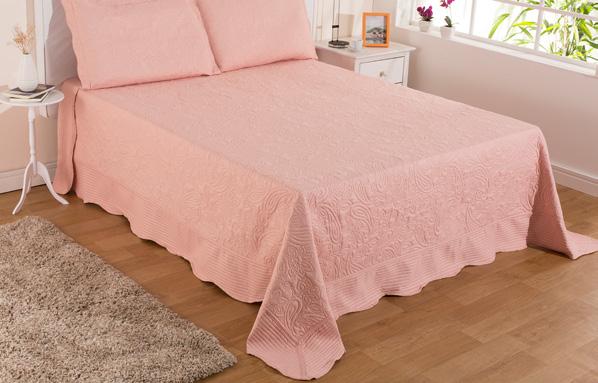 Linha Cama Branca Rose Colcha Montana