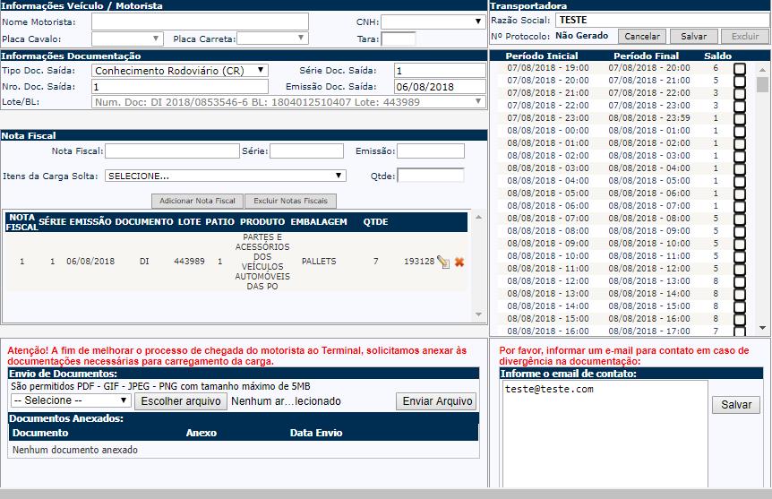 Qtde Neste item deve ser inserida a quantidade dos itens que serão retirados, que pode ser total ou parcial.