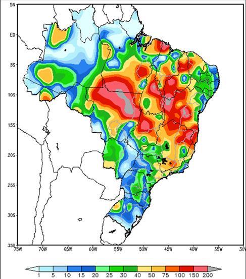 bacias dos rios Tocantins, Paranaíba, Grande e Tietê até dia 31 de janeiro.