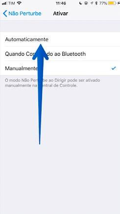 Agora, quando o iphone identificar que você está numa velocidade