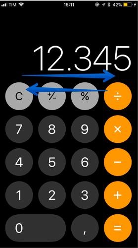 3 Apagar apenas um número na calculadora Uma das grandes dificuldades para quem usa a calculadora do iphone é a de apagar apenas um número.