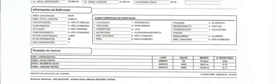 DOCUMENTAÇÃO Cliente CPF VANER ADRIANO DE OLIVEIRA 94740208920 Endereço nº Complemento Rua Adelino