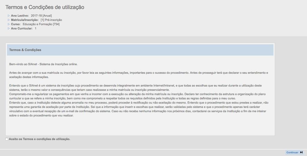 + 6.º Passo Termos e Condições de Utilização Leia, com atenção, os Termos e condições de