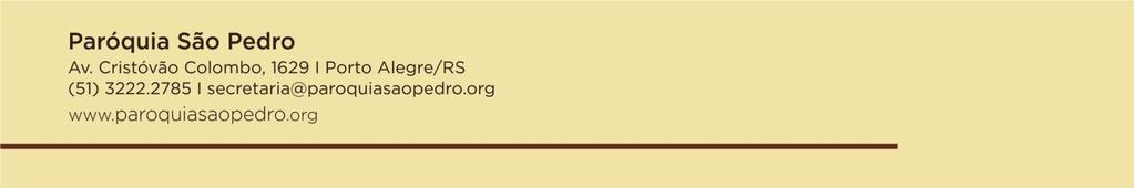 2- Dos objetivos Eleger a composição musical que será instituída como o Hino Oficial do Centenário da Paróquia São Pedro, de Porto Alegre, RS, para motivar o espírito católico e comunitário dos
