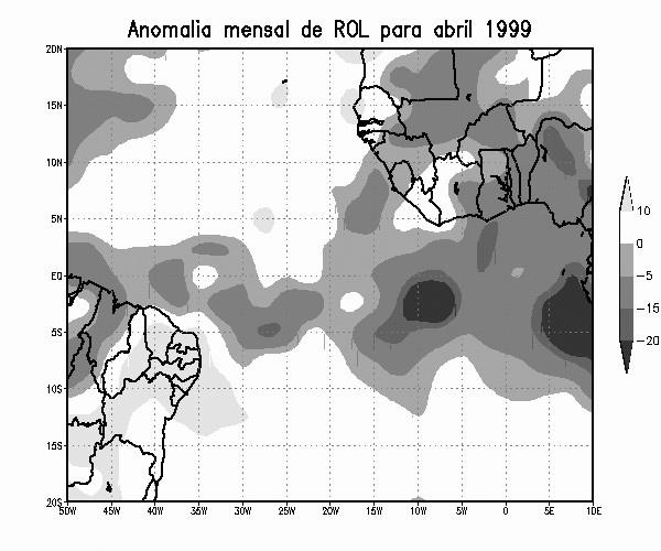 No entanto, nos campos de anomalias de temperatura da superfície do mar (TSM) (Figuras não mostradas), não são observados valores positivos anômalos, o que justificaria a ZCIT estar deslocada para
