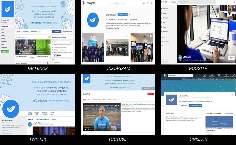 Além disso, a presença da empresa nas principais redes sociais como: Youtube, Facebook,