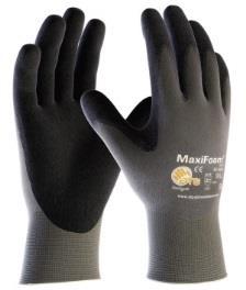 LUVA MAXIFLEX Luva de segurança tricotada em nylon e elastano, recoberta em nitrilo foam na palma e nos dedos, punho tricotado em elástico. Antiestática.