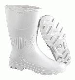 BOTA DE PVC IMPERMÉAVEL Bota de PVC injetado, de cano longo (altura do Cano: 37cm), forrada internamente com meia de fio sintético junto ao PVC; Palmilha inteiriça, solado de PVC; com relevo