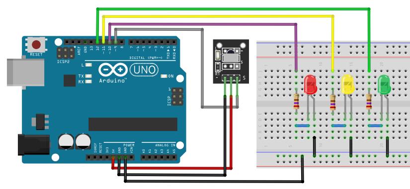 Ligação do módulo IR infravermelho ao Arduino Para efetuar a ligação do módulo receptor IR ao Arduino, deve-se