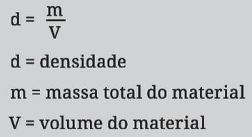 Propriedades da Matéria: Densidade: Para a química a