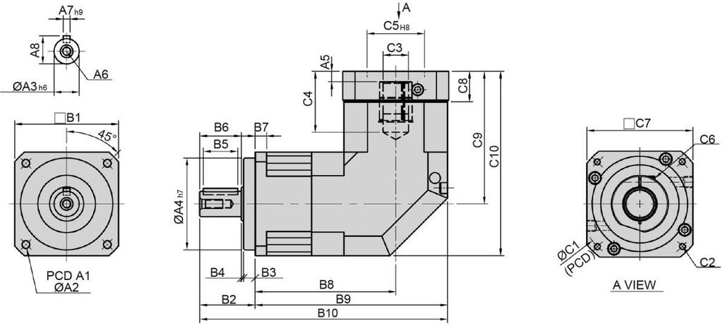 PBL /1 ESTÁGIO Medidas flange de saída. Medidas flange de entrada.