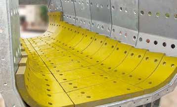 000 mm Proteção segura de uma calha de material com placas de metal duro