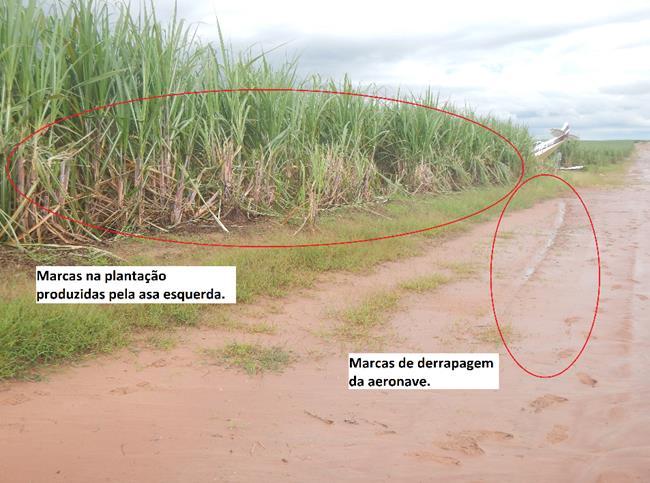 O piloto reportou que, ao passar pela ondulação, ouviu um barulho e perdeu o controle da aeronave.