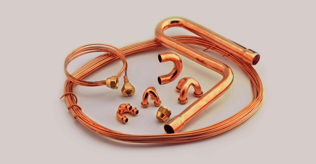 Accesorios de cobre en pulgadas Acessórios de cobre em polegadas.