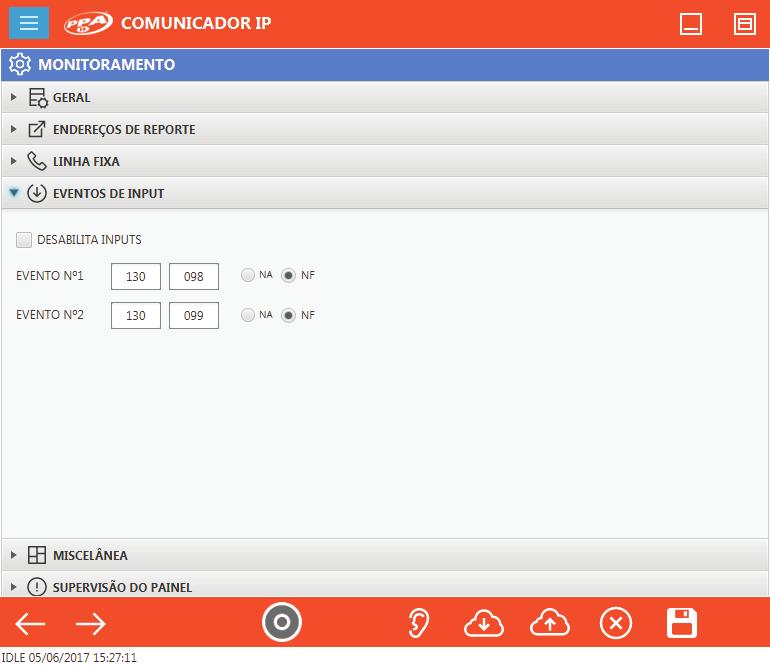 A porta é a mesma que está indicada no software responsável em receber os eventos. Normalmente se utiliza o Software Receptor IP.