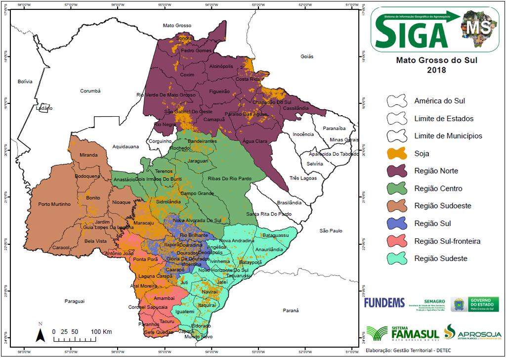 Acompanhamento de Safra Circular 278/2018 Soja-2018/2019 Na quarta semana do mês de setembro deu-se início ao acompanhamento do plantio da soja 2018/2019-1ª safra.