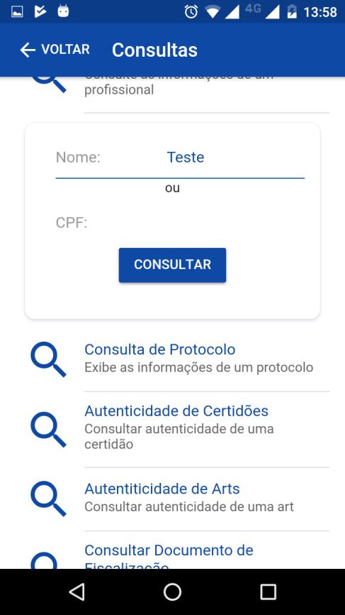 5 Consultas Nessa opção é possível realizar diversas