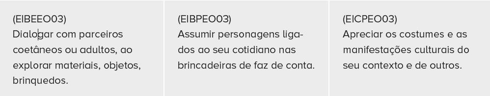 O eu, o outro e o nós V2 X V3 - Objetivos de aprendizagem alterações 1 Procurou deixar mais claro quais são