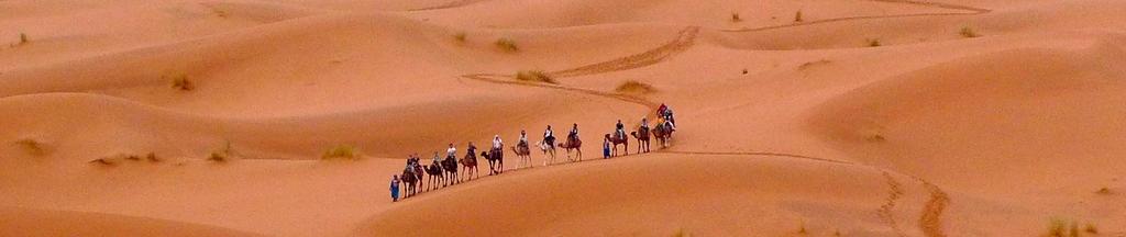 Pode optar por fazer passeios de camelo ou de jipe nas Dunas do Erg Chebbi, ou simplesmente usufruir da