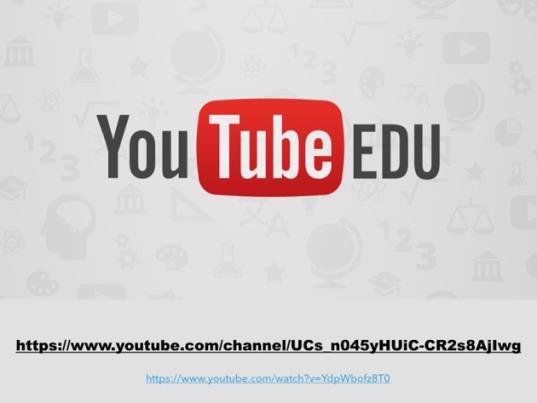 21 O YouTube EDU é uma plataforma que seleciona e agrega vídeos de educação feitos por professores brasileiros. Link: https://www.youtube.