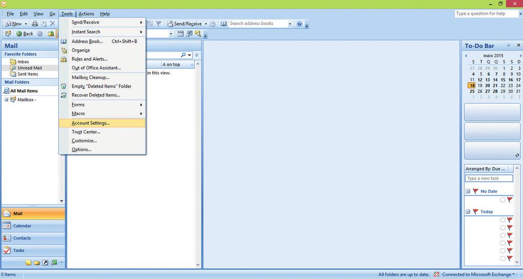 Microsoft Outlook MICROSOFT OUTLOOK OU SIMILAR Um cliente de correio eletrónico, neste caso o MicrosoftOutlook, é um software que permite enviar e receber mensagens, para além de possibilitar