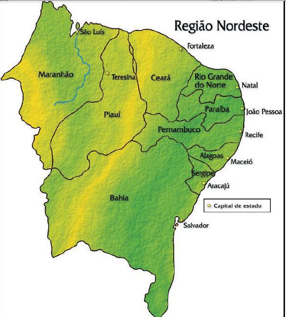 REGIÃO NORDESTE Ceara Bahia Pernambuco Sergipe