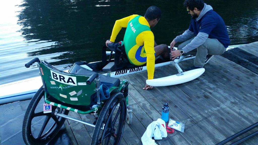 Atleta Renê Pereira e o treinador