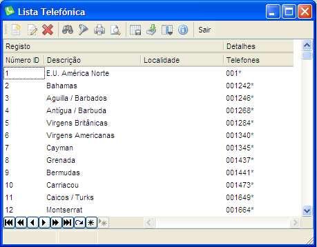 O que é possível gerir? Lista Telefónica A Lista Telefónica contém números de telefone ou indicativos que se julguem importantes.